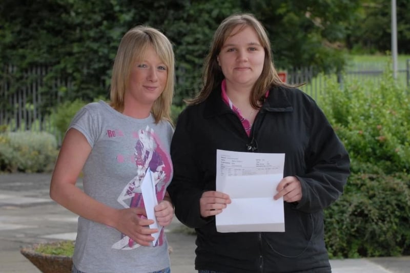 Claire Campbell and Serena Steele from St Comgall's College were both pleased with their A Level results in 2007