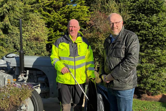 Tom McGrory and Councillor Andrew Gowan. Pic credit: LDRS