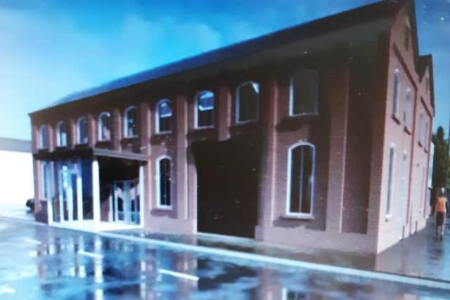 Proposed exhibition building at Marshallstown Road. Image: Mid and East Antrim Council.