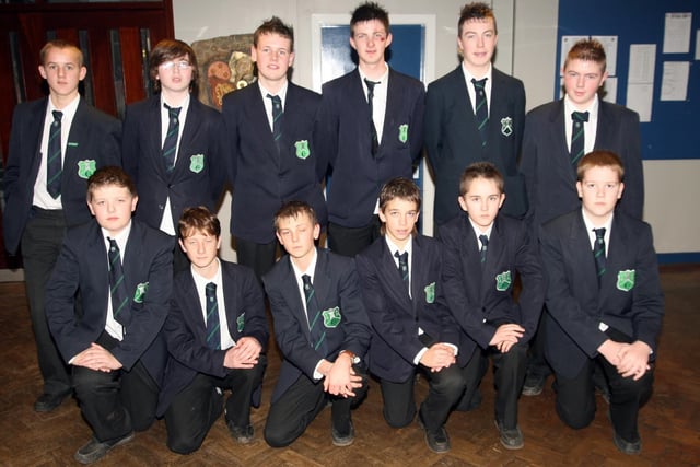 Representatives of the Year 10 Rugby team from Fort Hill College who defeated Kilkeel High School in 2006