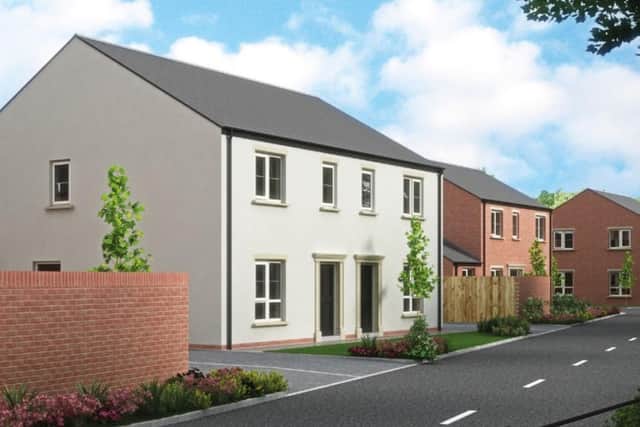 An image of the approved semi-detached homes on the new Carrickfergus site. Picture: Ballygood Estates