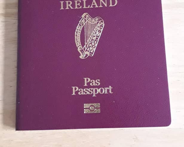 Irish passport. Pic: Local Democracy Reporting Service