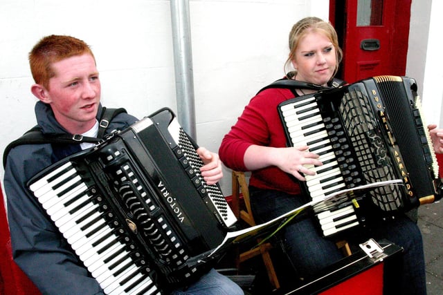 Playing the accordion at the Lammas Fair back in 2007