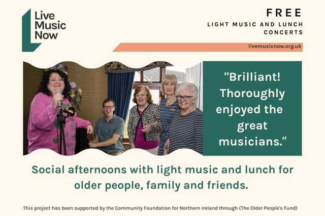 ‘Live Music Now’ brings free lunchtime concerts for seniors to Roe Valley Arts and Cultural Centre. Credit Causeway Coast and Glens Council