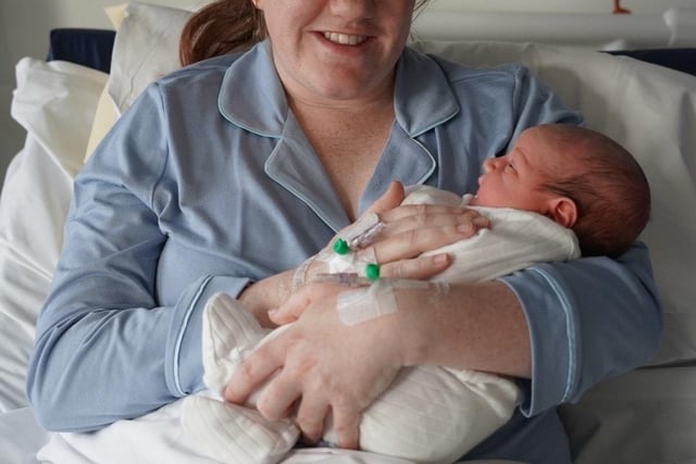 Megan McCaw with baby boy Noah.