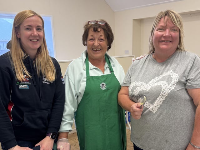 Ashleigh Gill, Kathleen Lyons and Libby Gill provided excellent catering facilities at Listooder Ploughing Match o