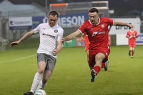 Eamon Fyfe in full flight for the Ports