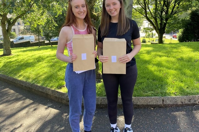 Caila Looney and Lauren McKeown – seven A*s and three A grades.