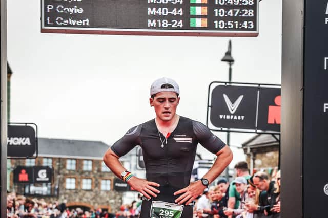 Kilrea 18-year-old Lorcan Calvert in action at the Cork Ironman event in August. Credit: Sportograf