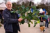 Local business owner Lawrence Neil from Kingfisher Glass Art at the Spring Plant Fair.