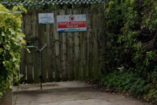 The closed off route to the beach at Greenisland. Photo: Google