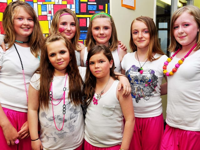 At Largymore Primary School's Got Talent night in 2010 are the "Largymore Girls"