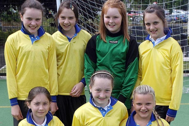 Carr Primary School B Team Competing in the Hillsborough and District Community Police Liaison Committee PSNI 7 -a-side Soccer Tournament at Downshire Primary School in 2008