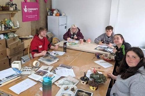 The Portadown Wellness Centre pottery class as part of their National Lottery funded programme. Picture: Portadown Wellness Centre.