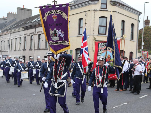 The 'Last Saturday' parade gets underway in Larne.