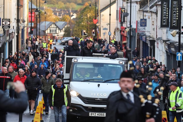 Crowds of road racing fans descended on Ballymoney on Saturday (October 26) to celebrate the home-grown talent of road racing superstar Michael Dunlop, following his record-breaking success at the Isle of Man TT.