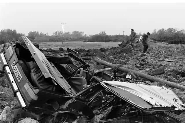 RUC officers Sergeant Sean Quinn and Constables Allan McCloy and Paul Hamilton were killed in a landmine explosion at Kinnego Embankment near Lurgan on October 27, 1982.