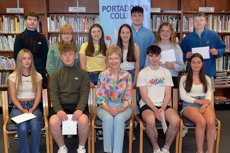 Portadown College students with excellent achievement at GCSE