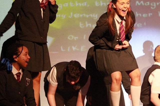 The pupils of Crunchem Hall Elementary School rejoice at the tricks played on Miss Trunchbull.