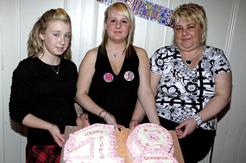 Pictured (centre) is Samantha Culbertson, who celebrated her 18th Birthday with a party back in 2008 at Ballymoney RBL. Included with Samantha are her sister Sarah Louise and Mum Denise