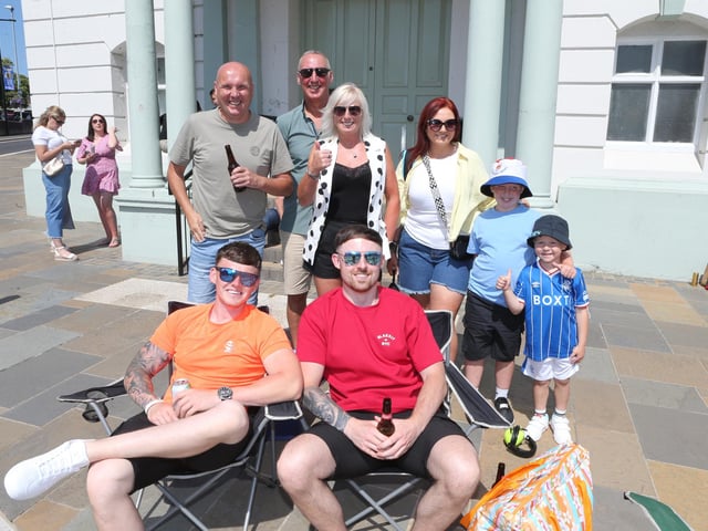 Ballymoney, Rasharkin, Cloughmills, Bushmills and Ballycastle were in attendance at the Twelfth demonstration in Ballymoney with a total of 43 Lodges and 22 bands.