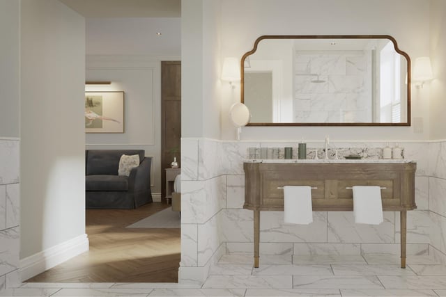 Dunluce Lodge, Northern Ireland’s newest five-star hospitality venue, has announced it will open this Autumn in Portrush. Pictured is one of the ensuite bathrooms.