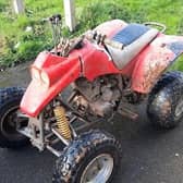 Police in Ballymena are asking the owner of this quad bike to come forward. Picture: PSNI