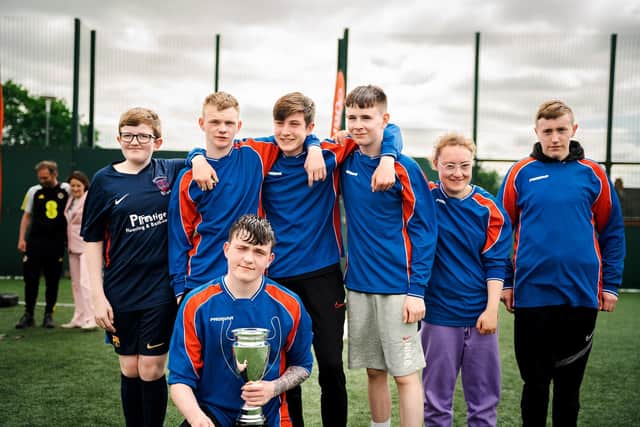 Roddensvale School in Larne was victorious in the Year 8-10 and 11-plus age groups at the BDO NI Special Schools’ FA Cup tournament held in partnership with the Irish FA.