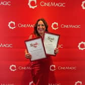 Cinemagic Charity boss, Joan Burney-Keatings, honoured at its annual LA Gala Showcase event in Los Angeles. Pic credit: Cinemagic