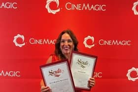 Cinemagic Charity boss, Joan Burney-Keatings, honoured at its annual LA Gala Showcase event in Los Angeles. Pic credit: Cinemagic