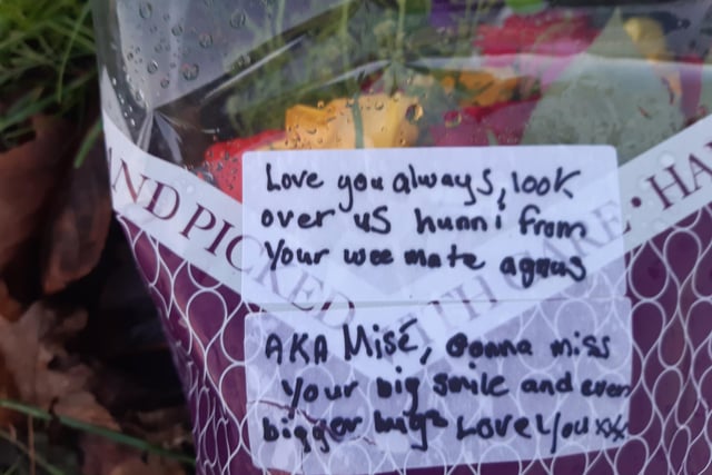 Tributes have been left for 23-year-old Odhrán Kelly at Edward Street in Lurgan, Co Armagh.