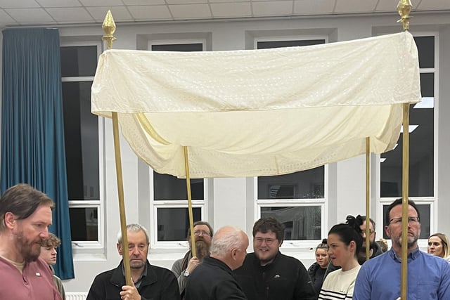 Pictured in rehearsals for Ballywillan Drama Group's production of Fiddler on the Roof.