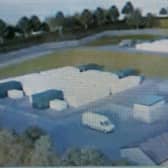 An artist’s impression of the proposed BESS facility. Pic: Mid and East Antrim Borough Council