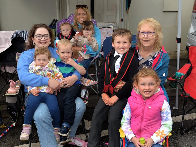 Members of the Silvey family waiting for the RBP Last Saturday parade in Loughgall. TH 02