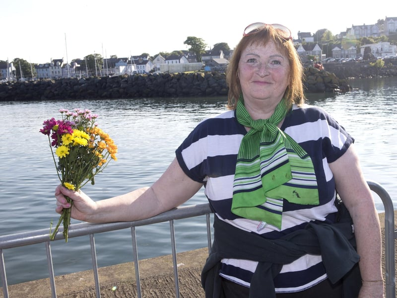 Eileen Christie pictured at the Blessing of the Boats at Ballycastle as the Rathlin Sound Maritime Festival opens.