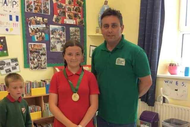 Cara from St Olcan’s PS was named Eco-Pupil of the Year for the Council. Credit Christopher Walsh