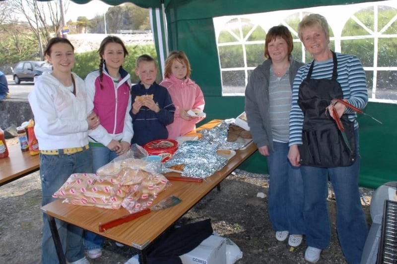 The busy burger stall raising money for Glenarm Youth Club during the Easter Monday Fun Day at the harbour in 2007.