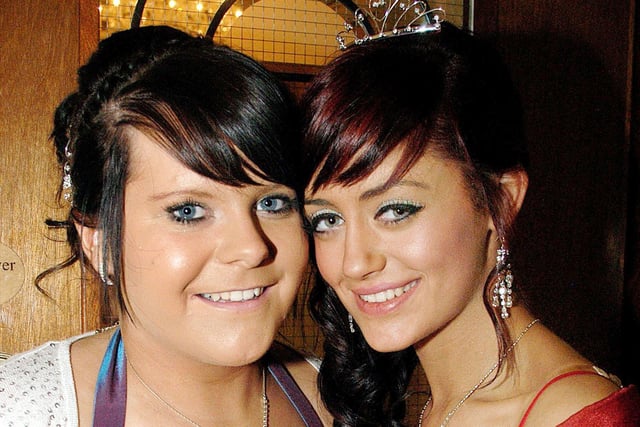 BEST FRIENDS...Caitriona and Meghan sparkled at the Loreto College formal in 2010.