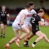 Down's Danny Magill during their league victory over Cork.