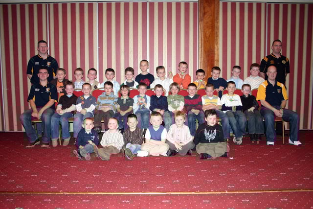 Ballycastle U8 and U6 pictured at their annual awards ceremony held in the Marine Hotel in 2006