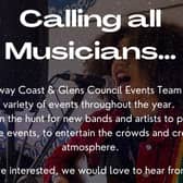 Causeway Coast and Glens Council's events team is on the hunt for musicians and bands. Credit Causeway Coast and Glens Council
