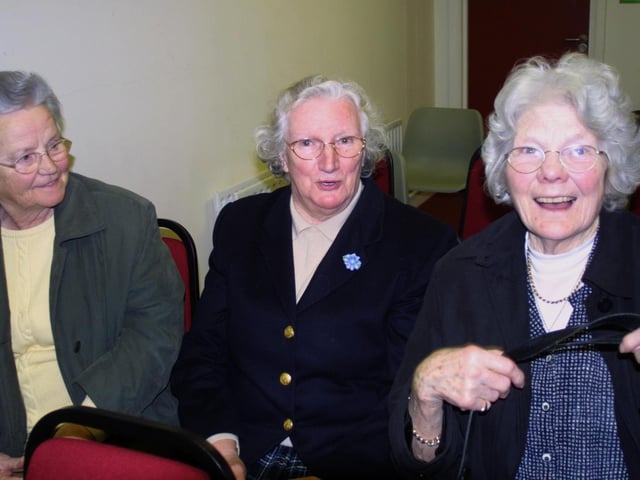 Pictured at a meeting of Bellaghy Historical Society.