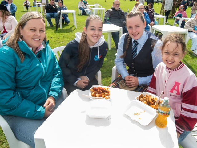 Smiling for the camera at the Culture In The Park event are from left, Diane Steele, Lucy Semple, Ashley Steele and Alexandra Steele (8).