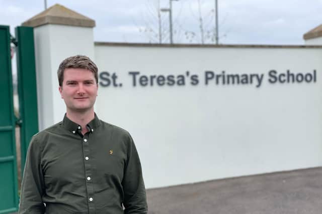 Armagh, Banbridge and Craigavon Councillor Peter Lavery who is backing more traffic calming measures outside St Teresa's PS in Lurgan.
