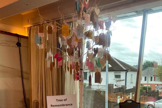 The annual Forget Me Not Group’s Service of Remembrance was held at the Stormont Hotel, the symbolic Tree of Remembrance holds the names of the babies and little ones who have died before or after birth. Pic credit: SEHSCT