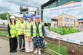 Members of the design and construction team of a new Alongside Midwifery-Led Unit joined Northern Trust Chief Executive Jennifer Welsh, Alison Renfrew, Assistant Director for Capital Development NHSCT, and Suzanne Pullins, Executive Director of Nursing, Paediatrics and Women’s Services, to mark the start of construction of the new unit at Antrim Area Hospital. CREDIT NHSCT
