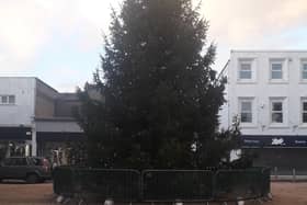 Christmas tree at Broadway, Larne. Pic: Local Democracy Reporting Service