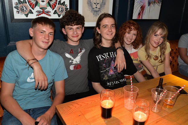 Students celebrating their exam success at a results party at Bennetts Bar and Nightclub on Thursday night. PT43-206.