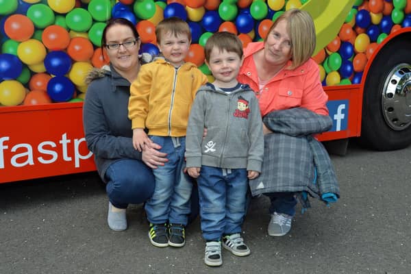 Mary and Zoe McKenzie are pictured with Jamie and Makenzie McMaw at Sunnylands Primary School summer fair in 2015. INCT 23-013-PSB