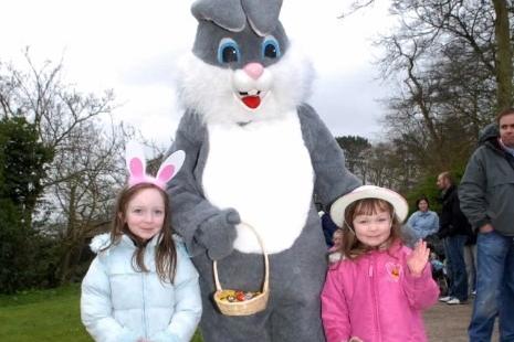Sarah and Holly Campbell met the Easter Bunny at the 2007 Easter Egg Hunt in Carnfunnock.